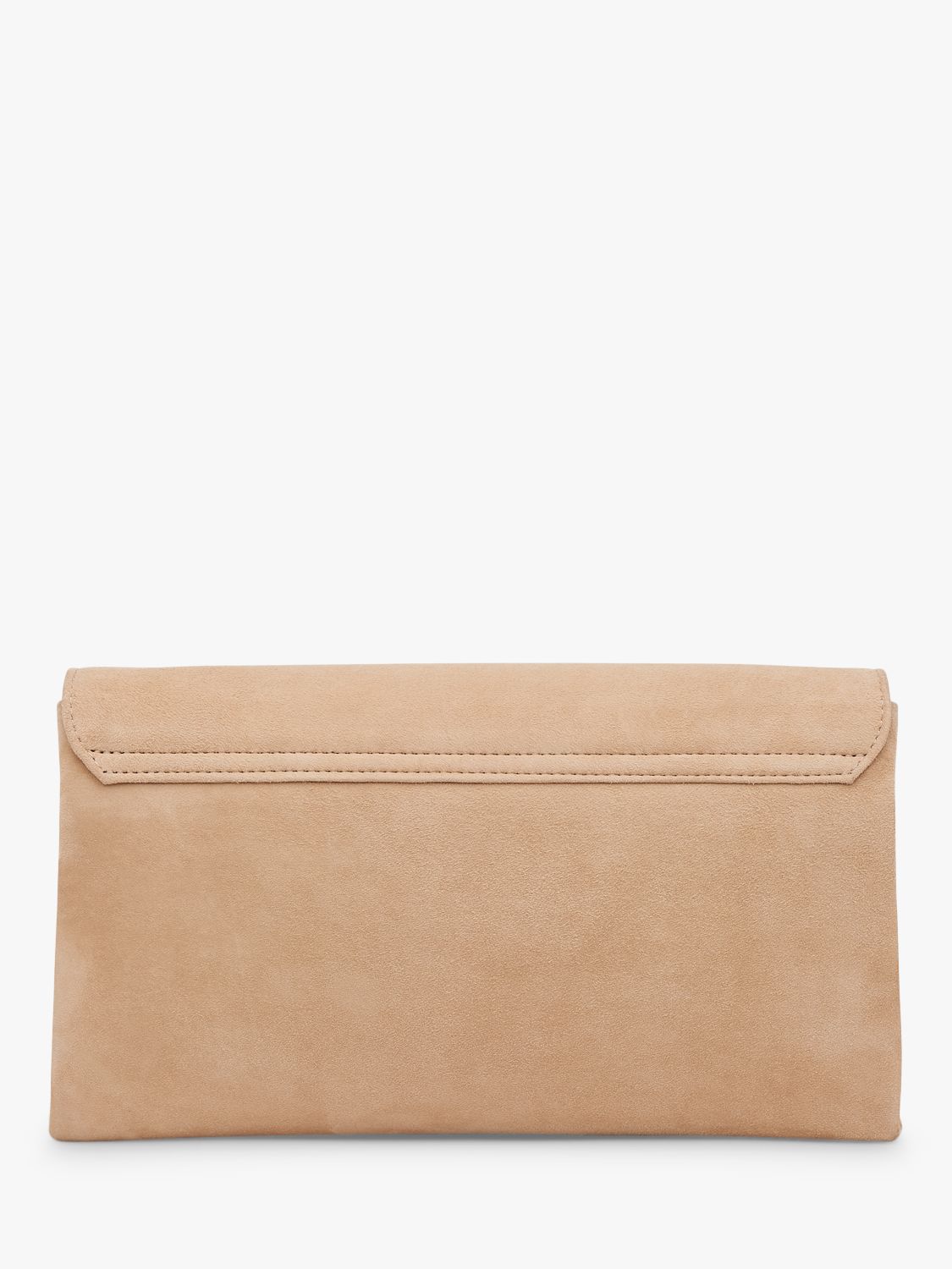 L.K.Bennett Dora Leather Clutch Bag, Brown