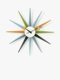 Vitra George Nelson Sunburst Quartz Analogue Wall Clock, 47cm, Multi