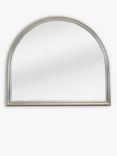 John Lewis Ribbed Overmantle Mirror, 105 x 120cm, Silver