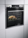 AEG BPS556020M Built In Electric Self Cleaning Single Oven with Steam Function, Stainless Steel
