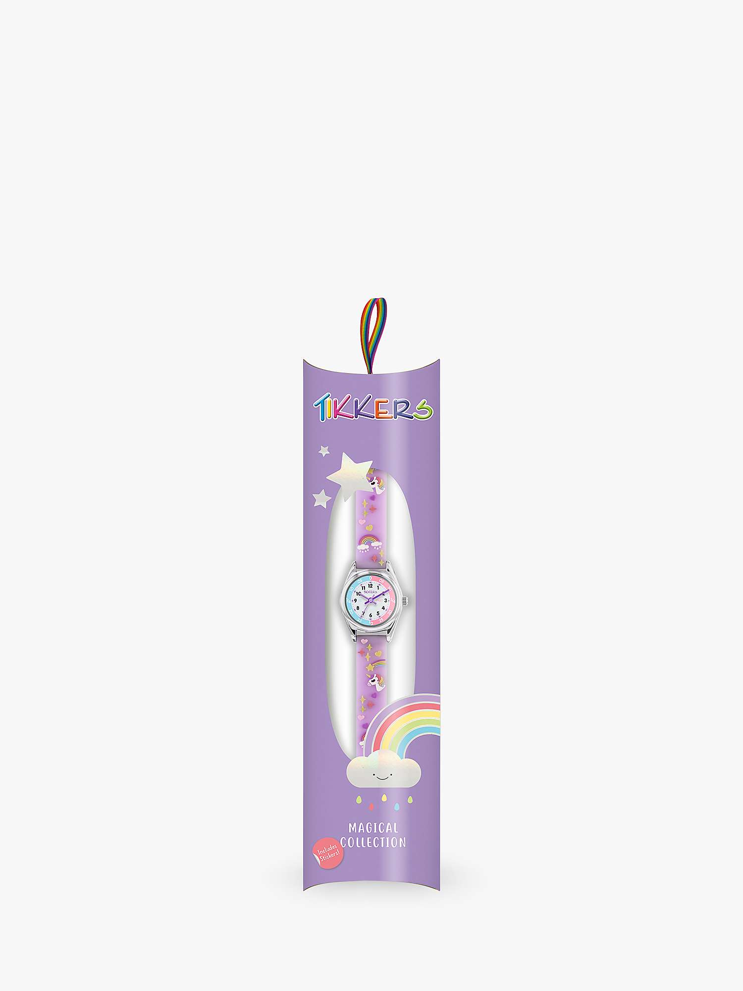 Buy Tikkers TK0145 Children's Unicorn Plastic Strap Watch, Lilac/White Online at johnlewis.com