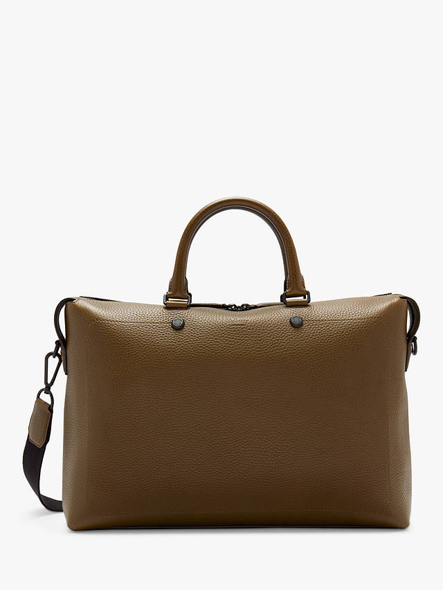 Mulberry City Heavy Grain Leather Briefcase, Dark Palm at John Lewis ...