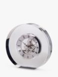 Dartington Crystal Round Mantel Clock, Dia. 15cm
