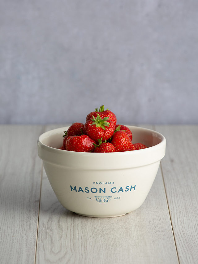 Mason Cash Pudding Basin, 16cm, White/Cornflour Blue