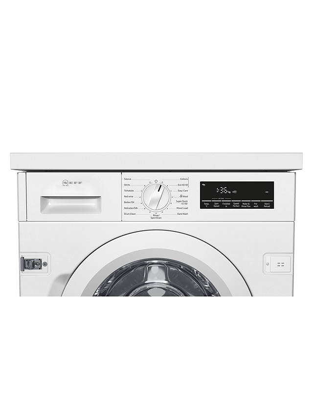 Buy Neff W544BX1GB Integrated Washing Machine, 8kg Load, 1400rpm Spin, White Online at johnlewis.com