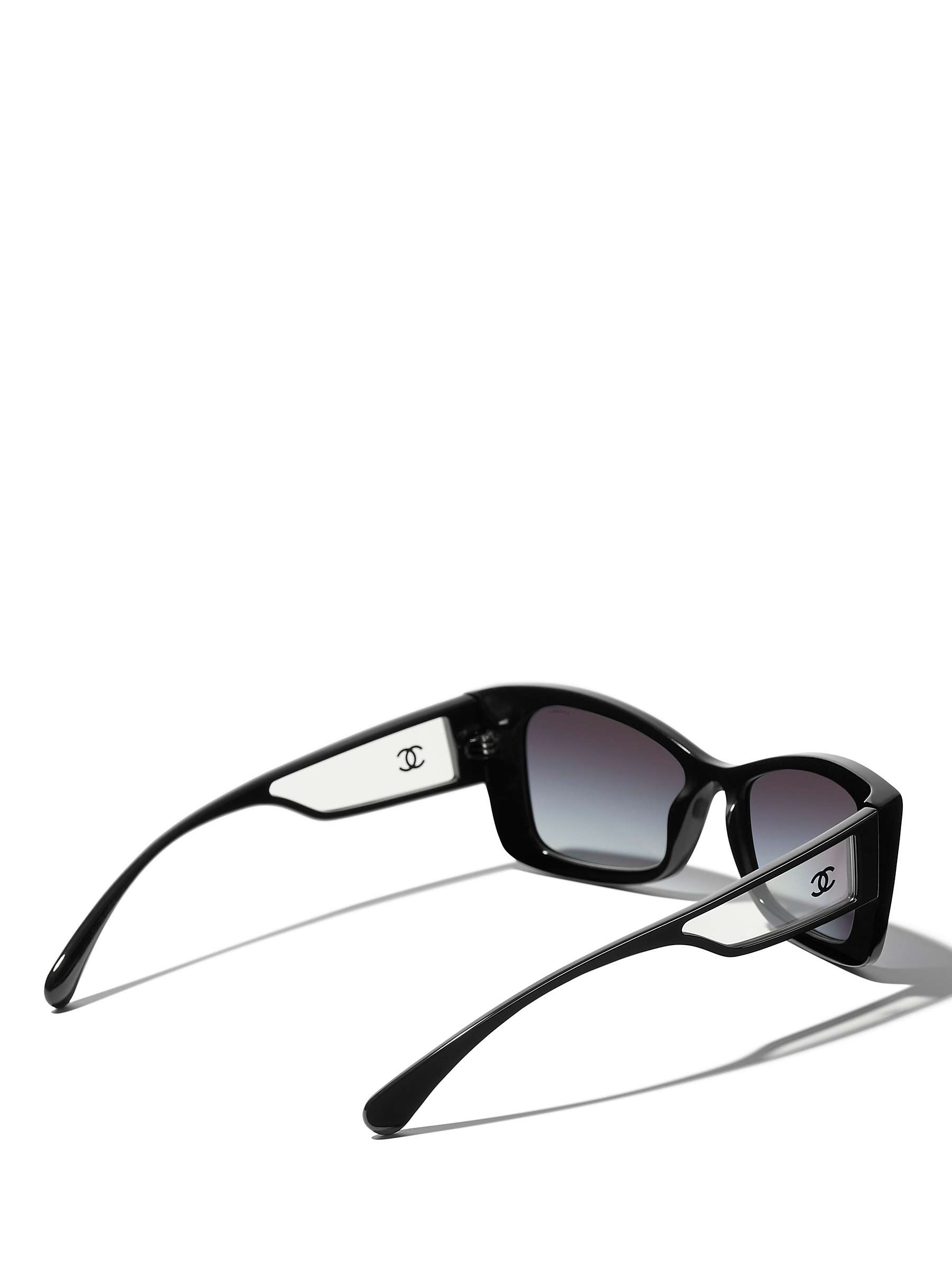 Buy CHANEL Irregular Sunglasses CH5430 Black/Grey Gradient Online at johnlewis.com