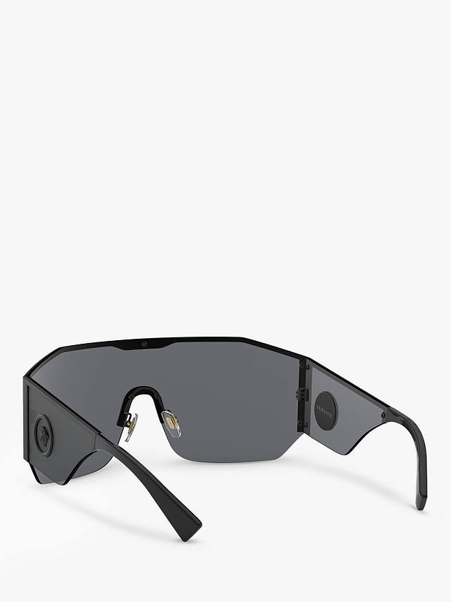 Versace VE2220 Men's Irregular Sunglasses, Black/Grey