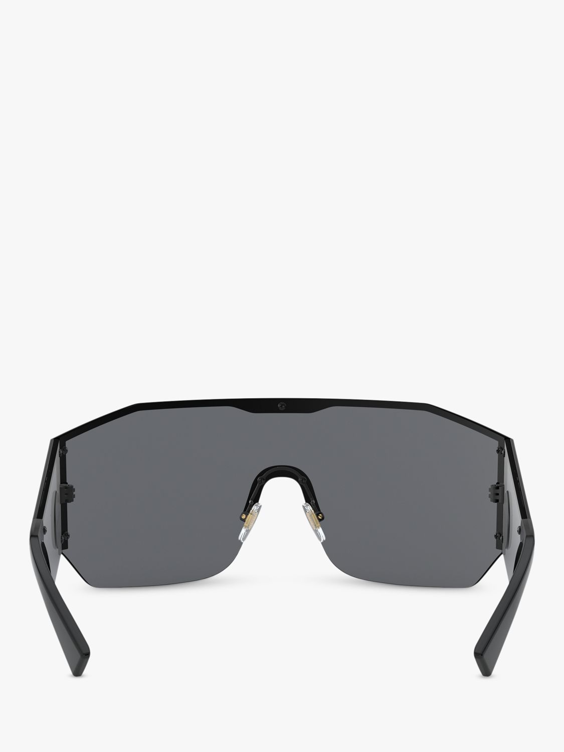 Versace VE2220 Men's Irregular Sunglasses, Black/Grey at John Lewis ...