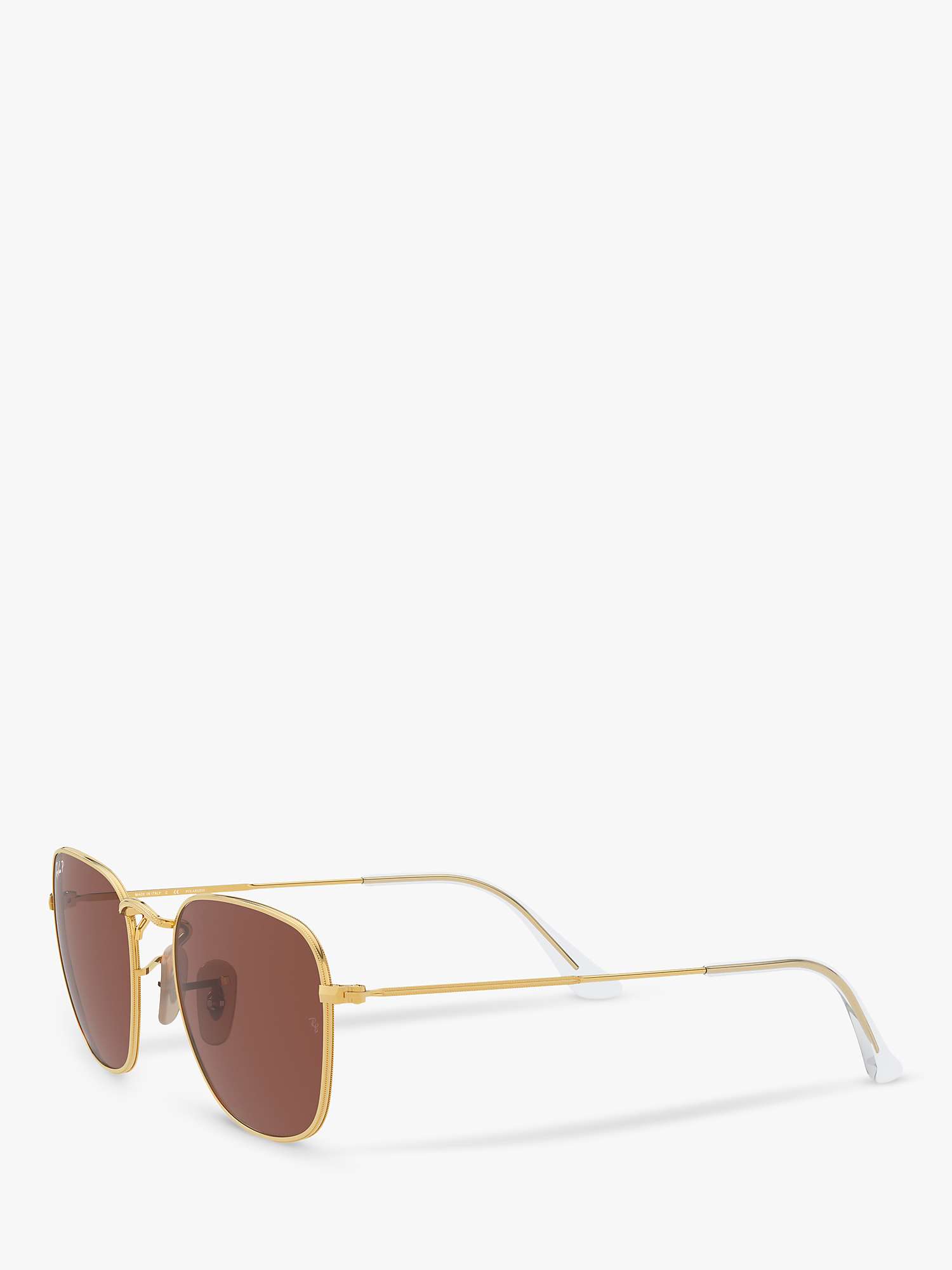 Buy Ray-Ban RB3857 Unisex Square Sunglasses, Gold/Brown Online at johnlewis.com
