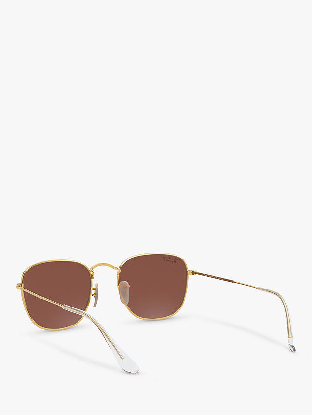 Ray-Ban RB3857 Unisex Square Sunglasses, Gold/Brown