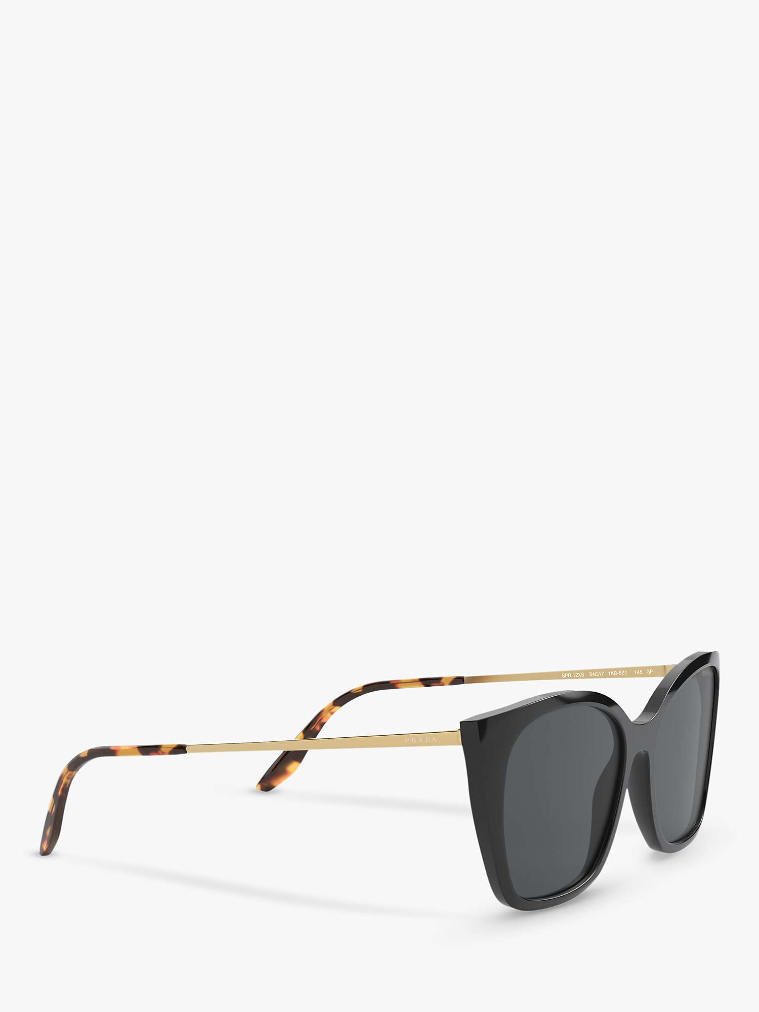 Buy Prada PR 12XS Polarised Cat's Eye Sunglasses, Black Online at johnlewis.com