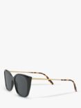 Prada PR 12XS Polarised Cat's Eye Sunglasses, Black