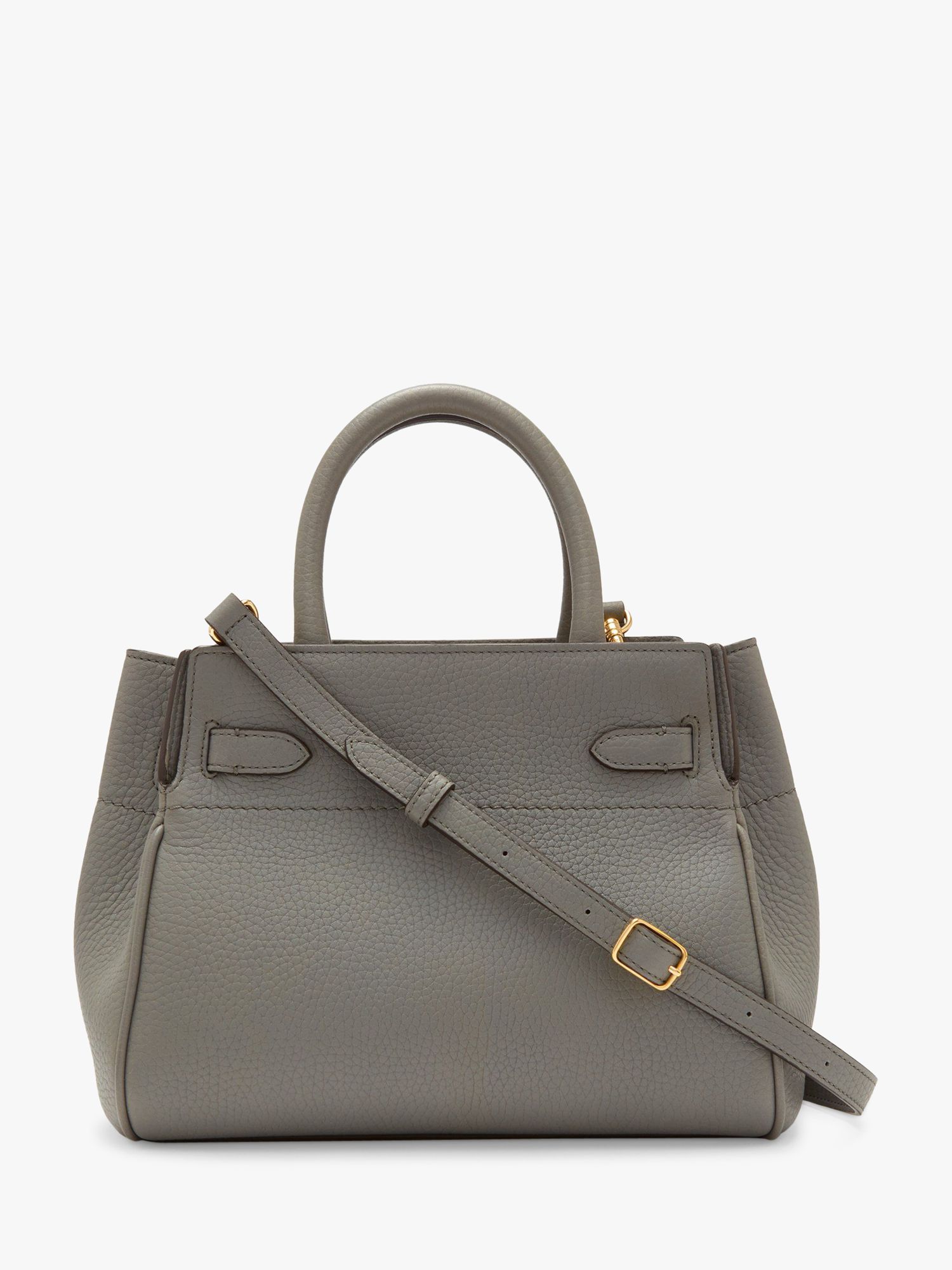 Mulberry Small Belted Bayswater Heavy Grain Leather Handbag, Charcoal ...