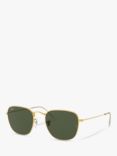 Ray-Ban RB3857 Frank Unisex Square Sunglasses, Legend Gold/Green