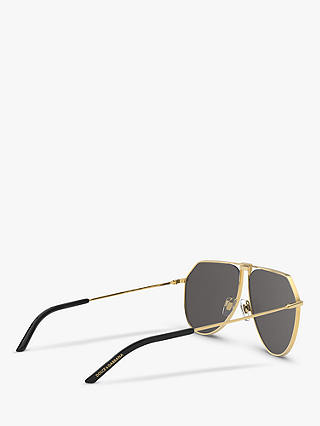 Dolce & Gabbana DG2248 Men's Aviator Sunglasses, Gold/Grey