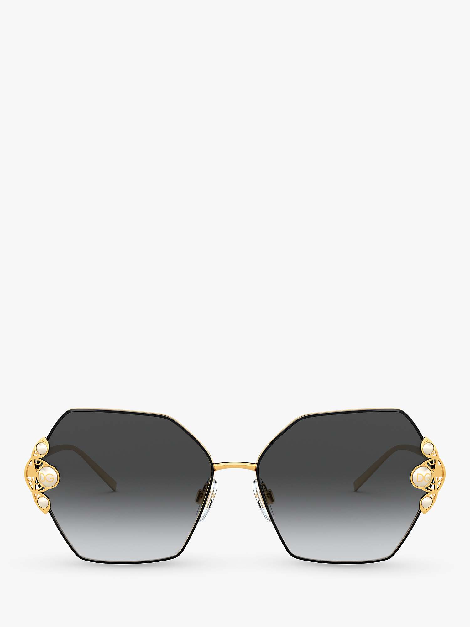 Buy Dolce & Gabbana DG2253H Women's Butterfly Sunglasses, Gold/Black Gradient Online at johnlewis.com
