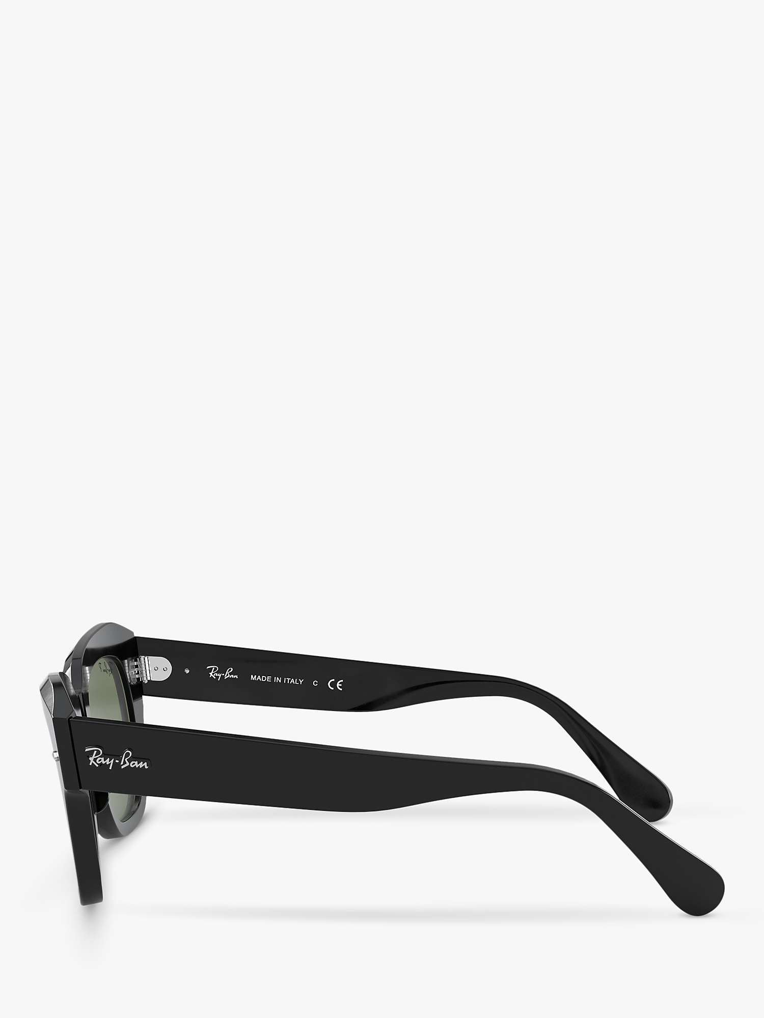 Buy Ray-Ban RB2186 Unisex Polarised Square Sunglasses, Black Online at johnlewis.com