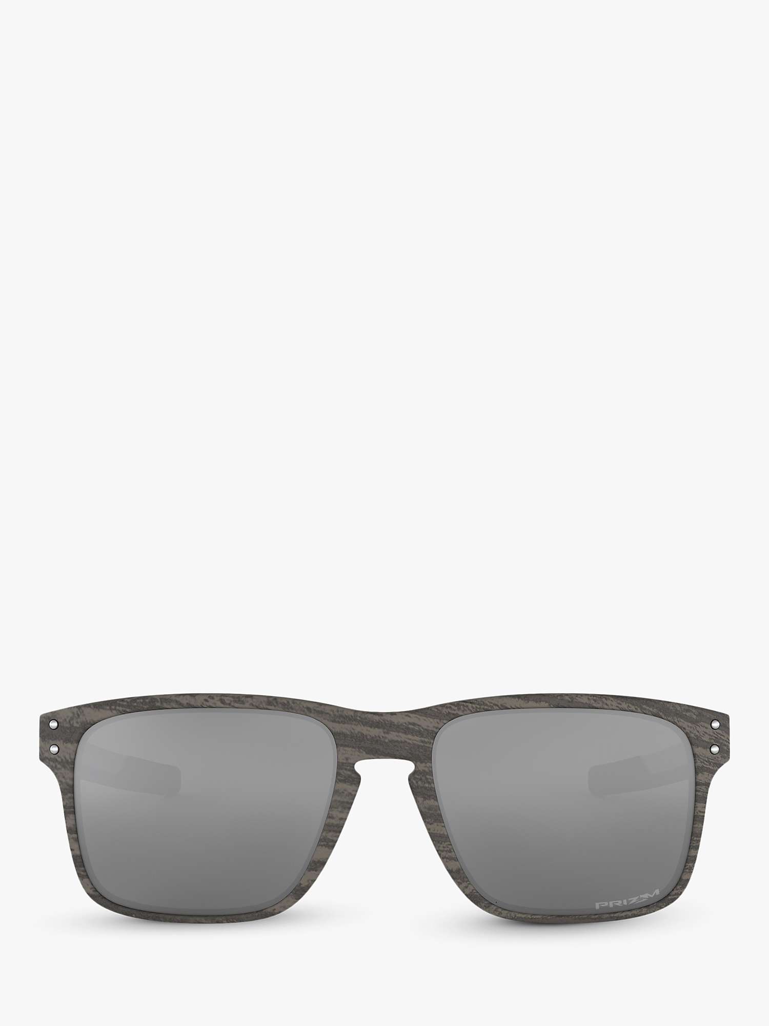 Buy Oakley OO9384 Men's Holbrook Prizm Rectangular Sunglasses, Woodgrain/Grey Online at johnlewis.com