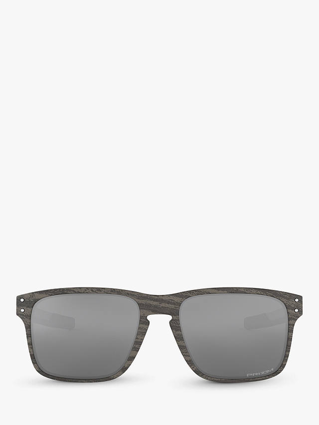 Oakley OO9384 Men's Holbrook Prizm Rectangular Sunglasses, Woodgrain/Grey