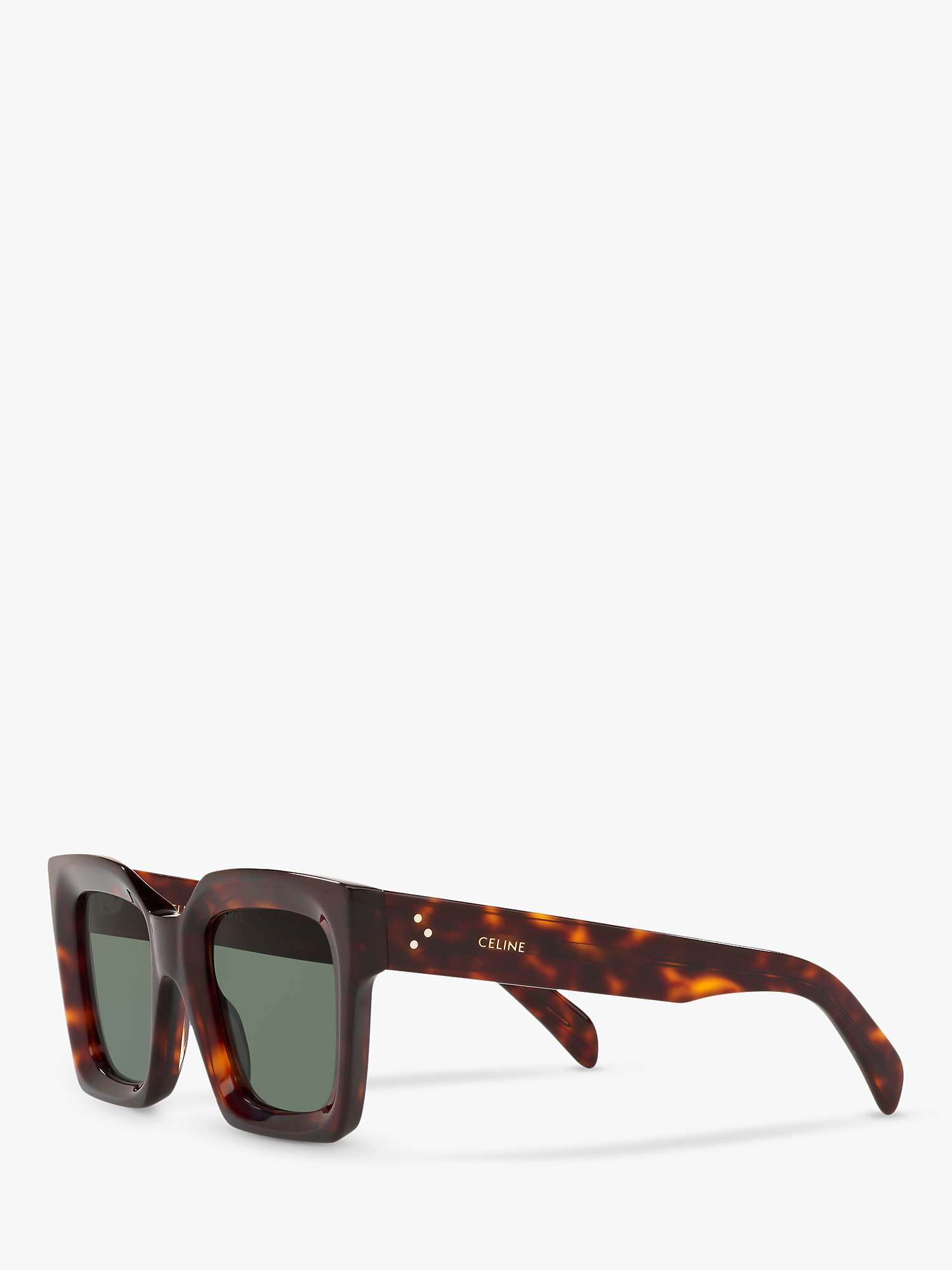 Buy Celine CL000245 Women's Chunky Square Sunglasses, Tortoise/Grey Online at johnlewis.com