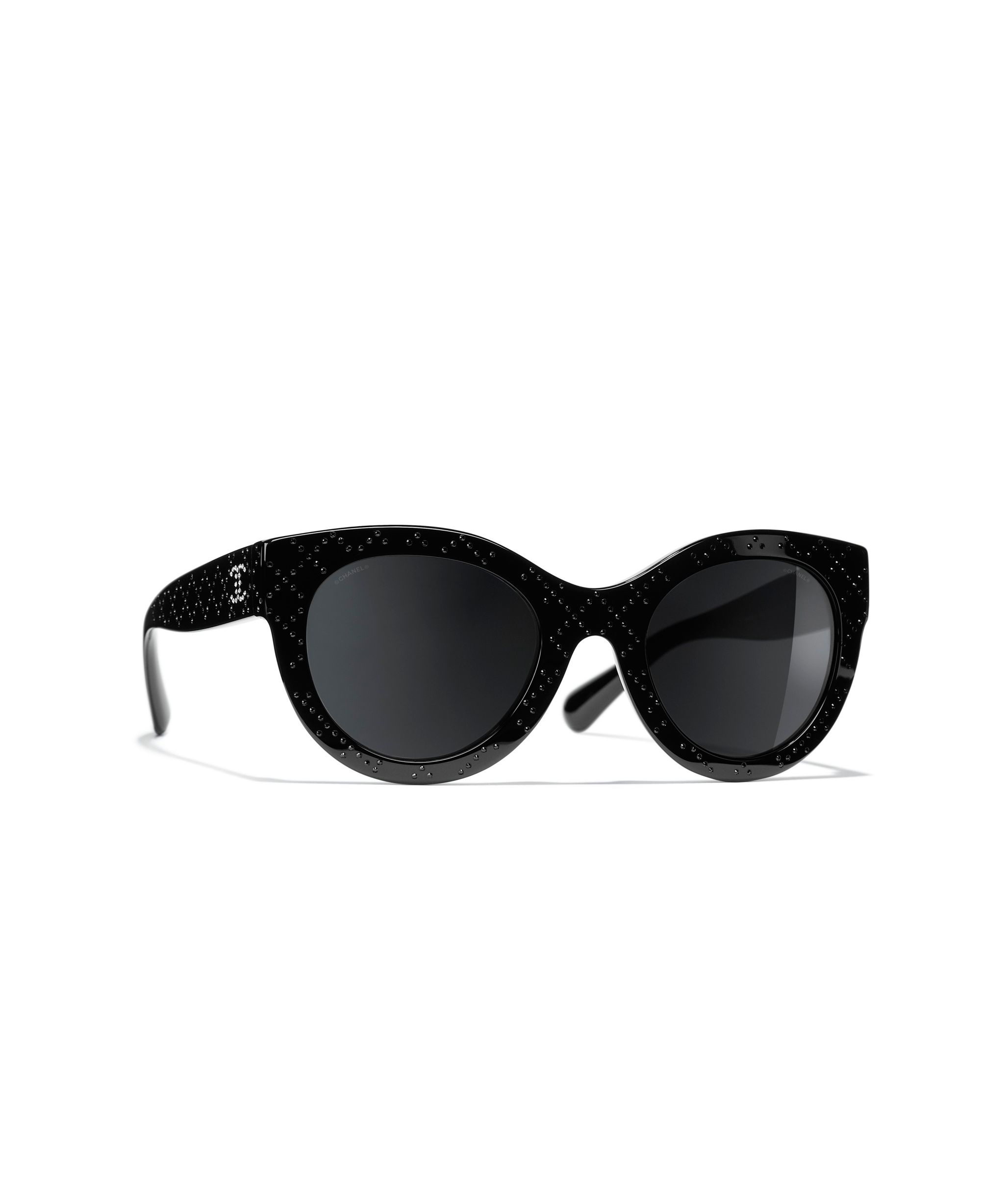 Sunglasses: Oval Sunglasses, Acetate Imitation Pearls — Fashion CHANEL
