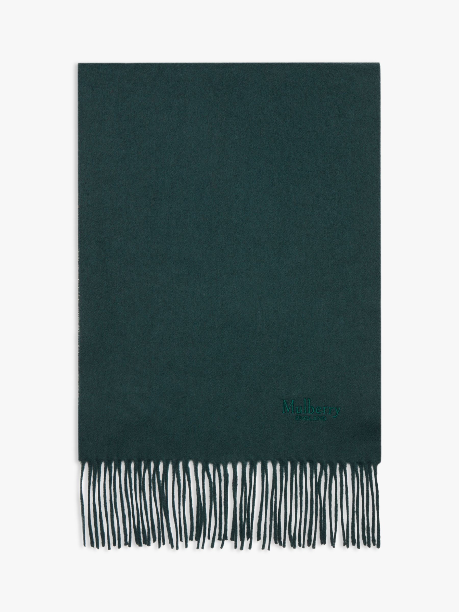 Mulberry Cashmere Scarf, Mulberry Green at John Lewis & Partners