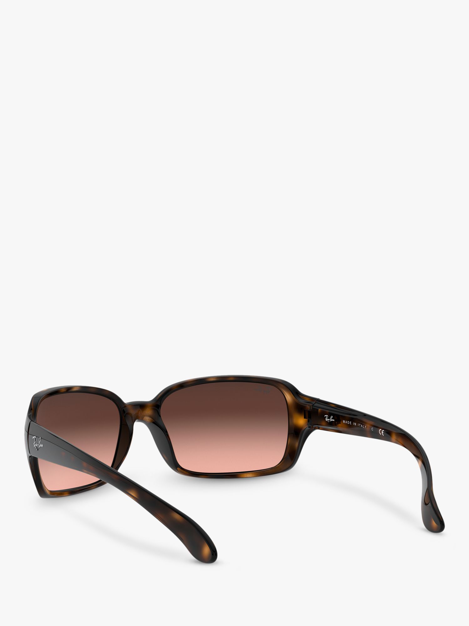 Buy Ray-Ban RB4068 Rectangular Tortoise Shell Sunglasses, Havana/Pink Online at johnlewis.com