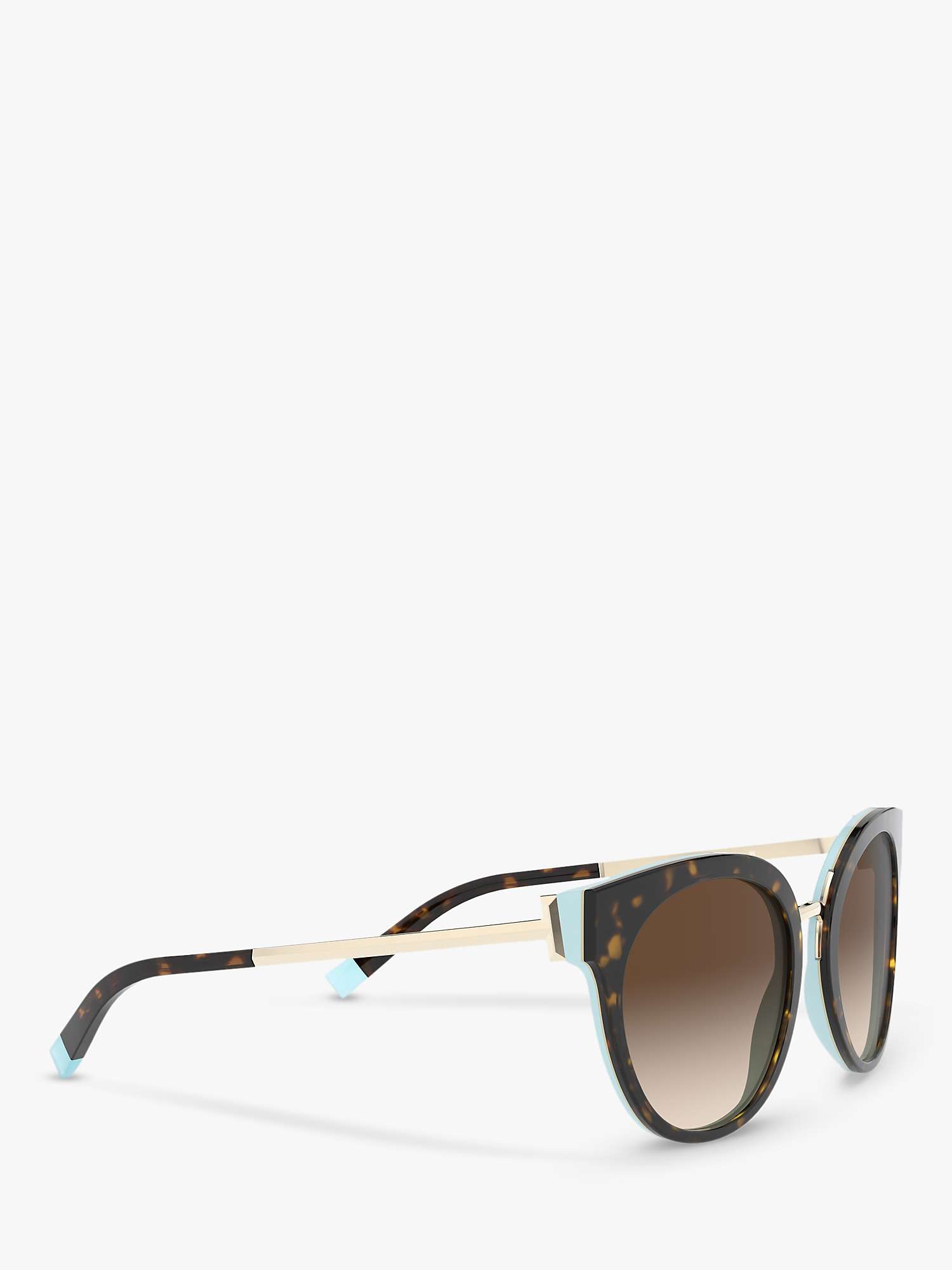 Buy Tiffany & Co TF4168 Women's Round Sunglasses, Havana/Brown Gradient Online at johnlewis.com