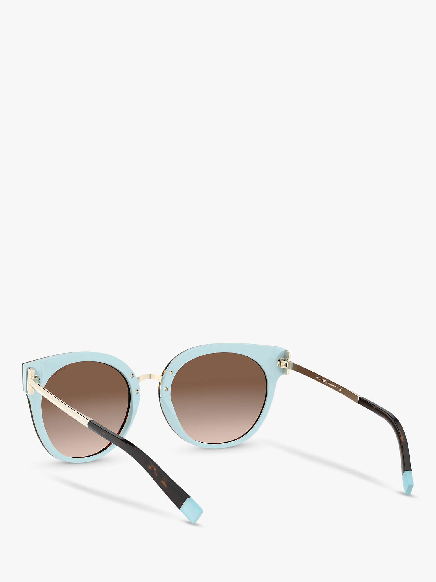 Buy Tiffany & Co TF4168 Women's Round Sunglasses, Havana/Brown Gradient Online at johnlewis.com
