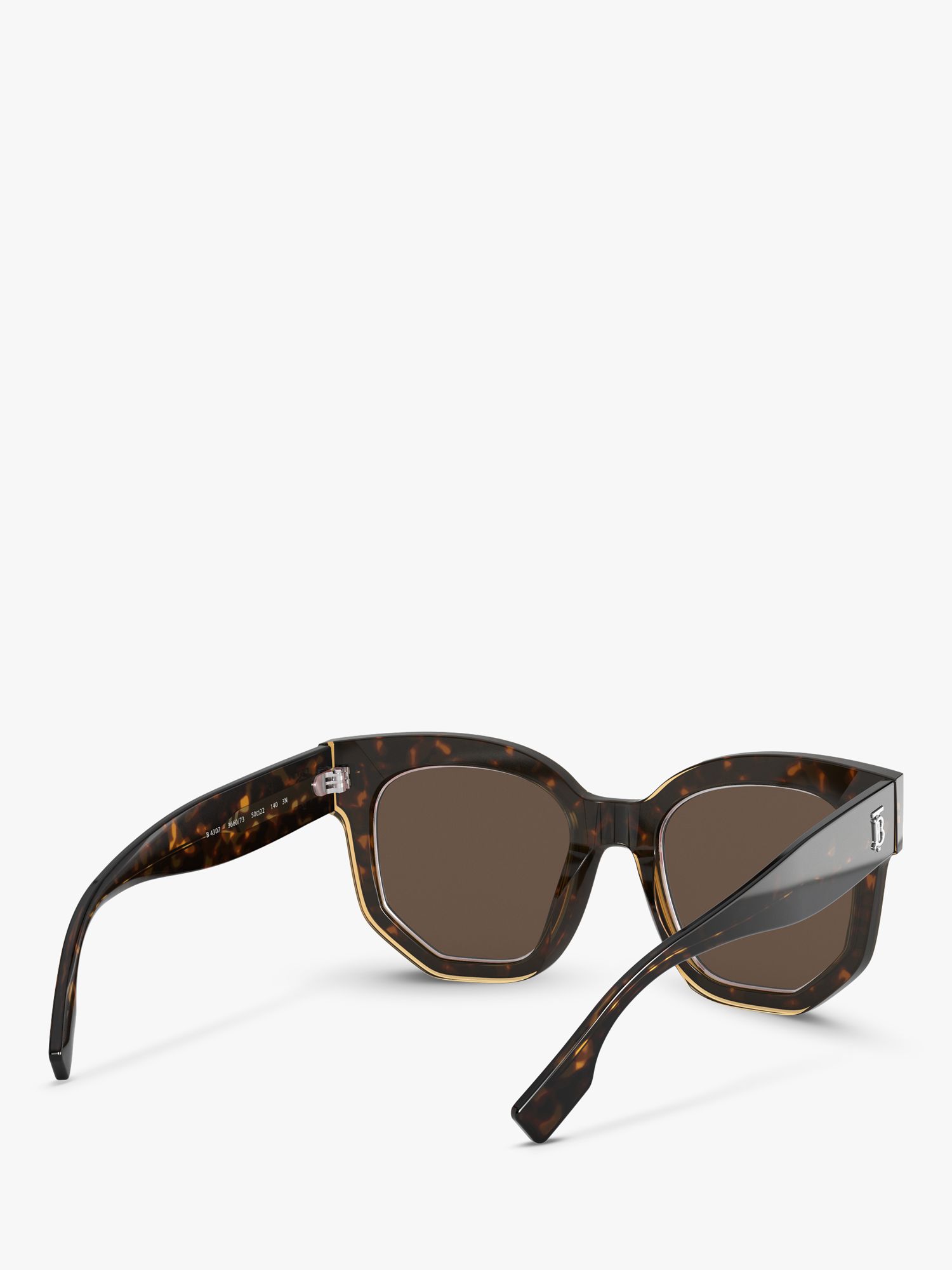Burberry BE4307 Women's Irregular Sunglasses, Tortoise/Brown at John ...