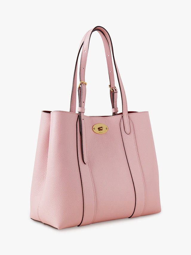 Mulberry Small Bayswater Classic Grain Leather Tote Bag, Powder Pink at John Lewis & Partners