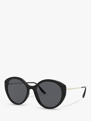 Prada PR 18XS Women's Polarised Phantos Sunglasses, Black