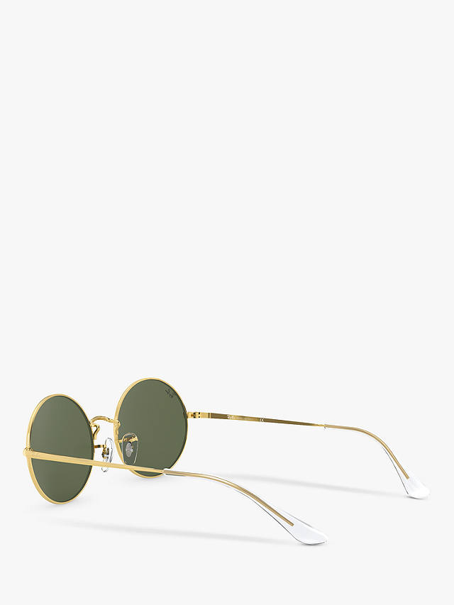 Ray-Ban RB1970 Unisex Oval Sunglasses, Legend Gold/Green