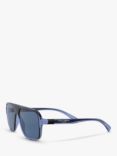 Dolce & Gabbana DG6134 Men's Square Sunglasses, Blue/Black