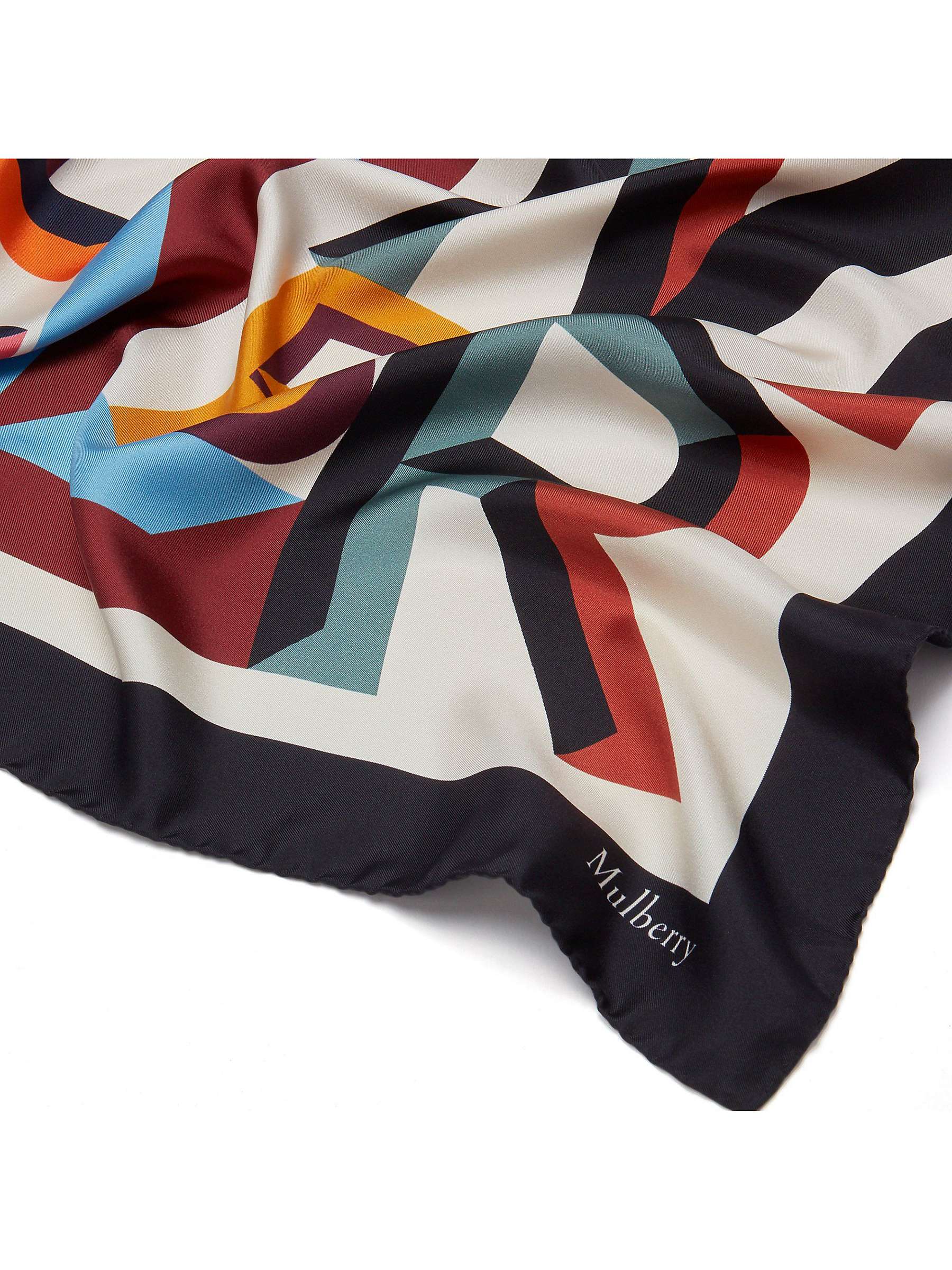 Buy Mulberry Alphabet Silk Twill Square Scarf Online at johnlewis.com