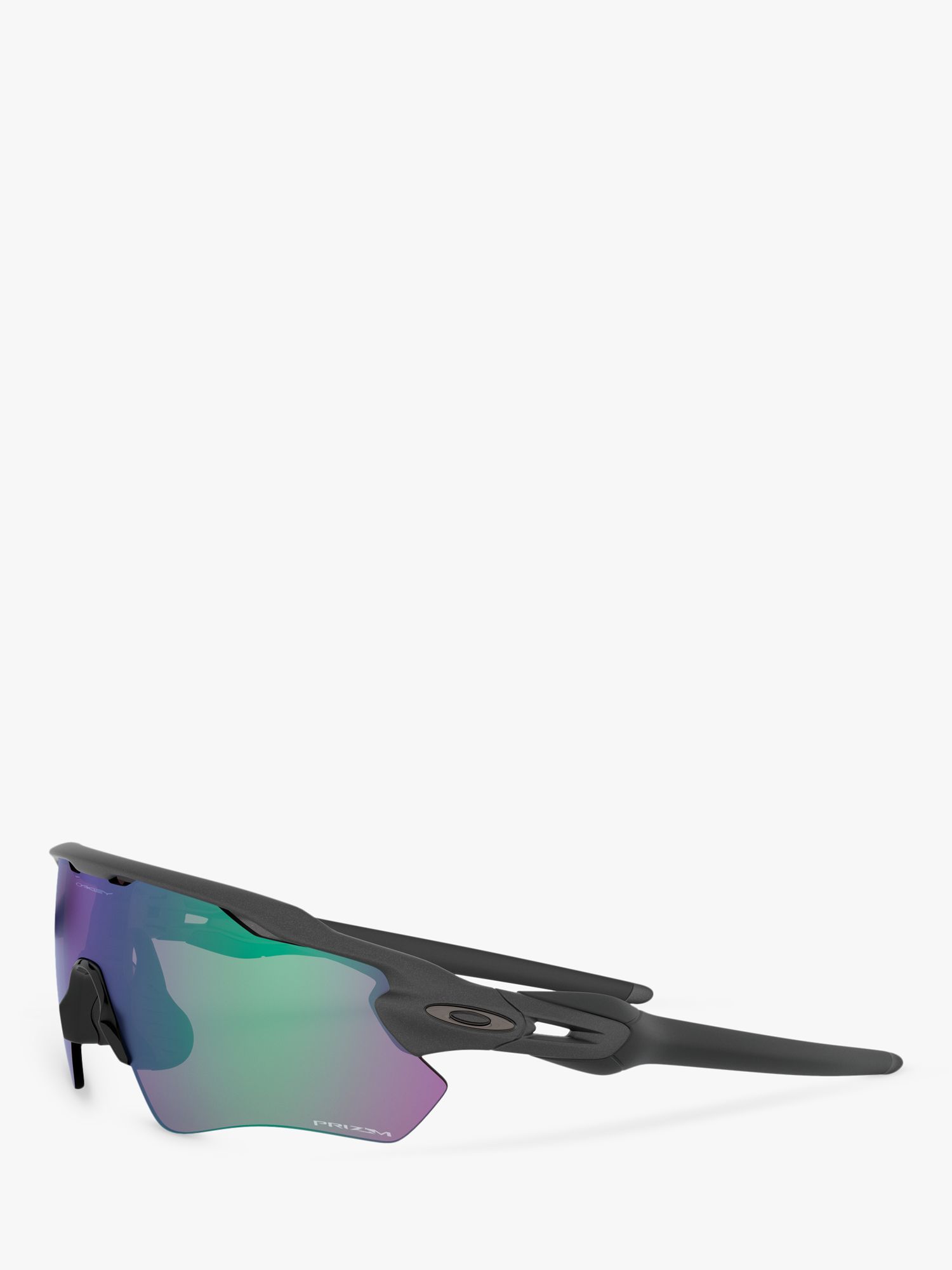 Oakley OO9208 Men's Radar EV Path Wrap Sunglasses, Steel/Mirror Green