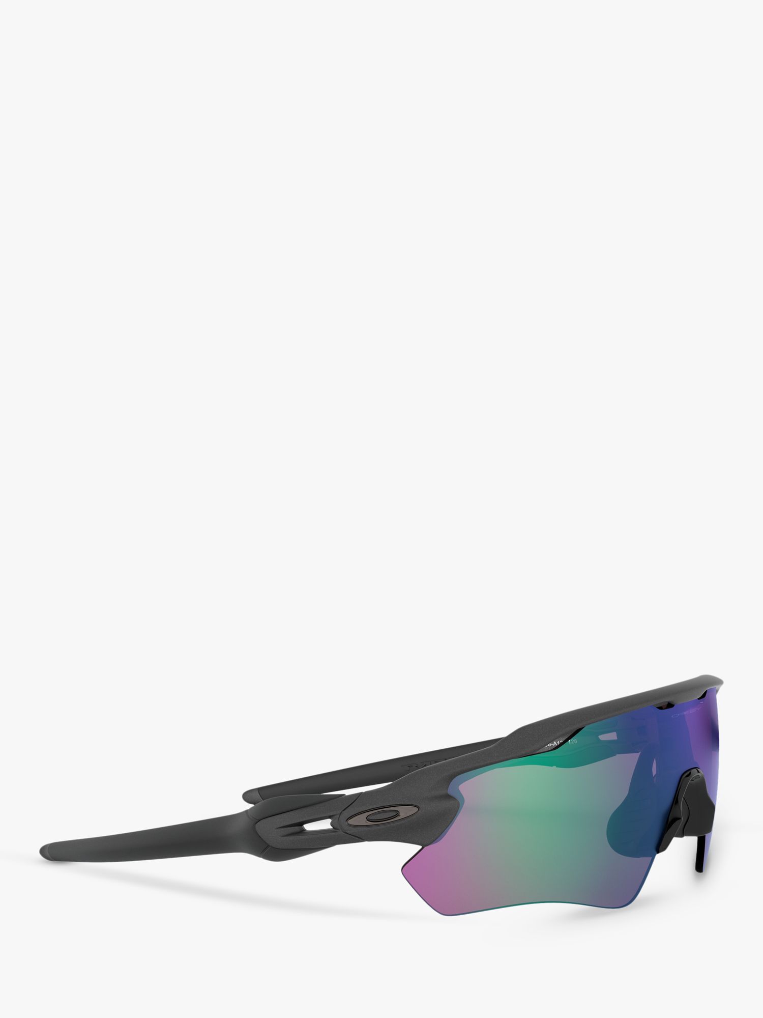 Buy Oakley OO9208 Men's Radar EV Path Wrap Sunglasses, Steel/Mirror Green Online at johnlewis.com