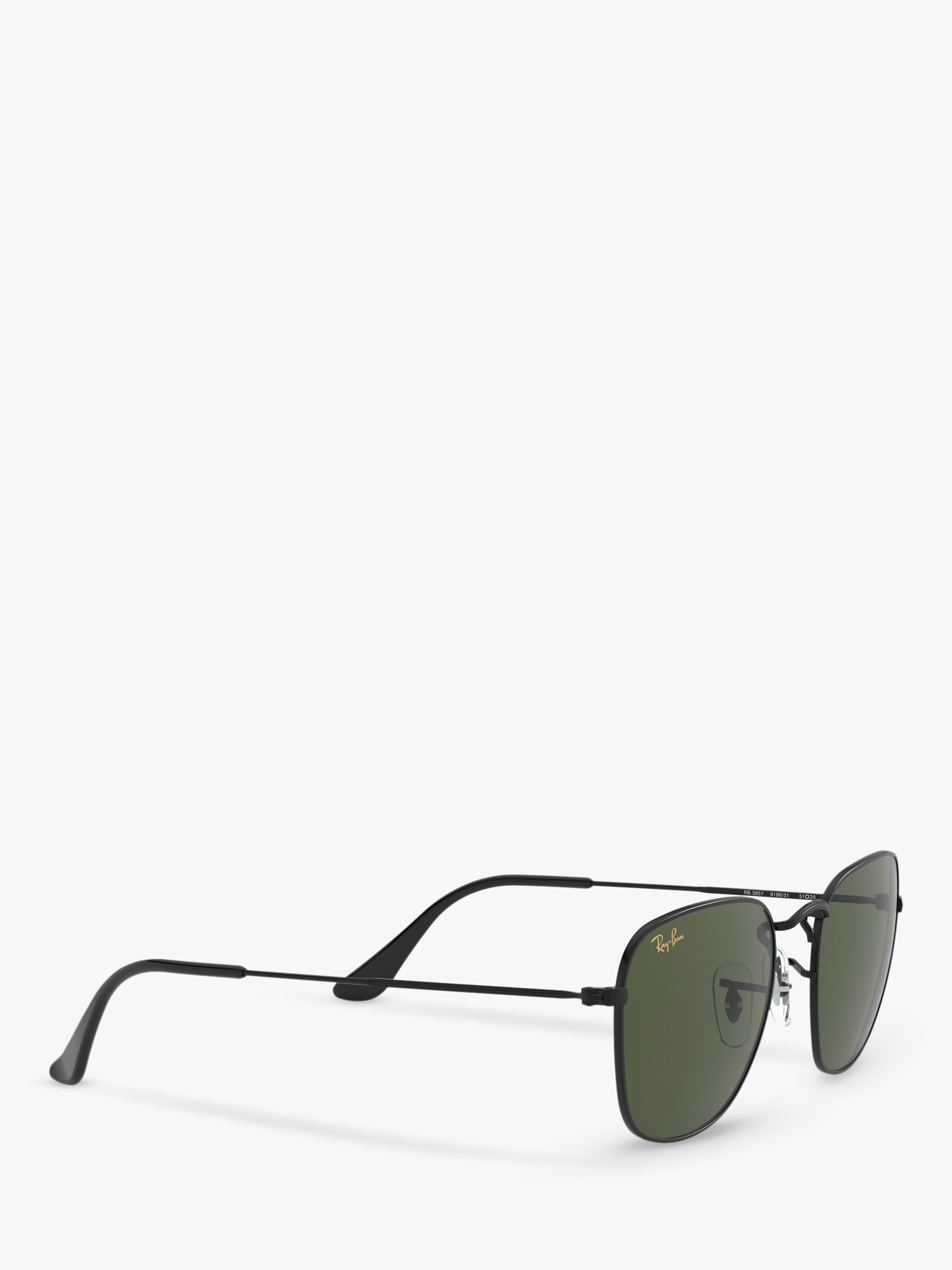 Buy Ray-Ban RB3857 Unisex Square Sunglasses, Black/Green Online at johnlewis.com