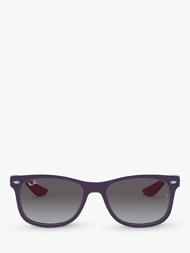 Ray-Ban Junior RJ9052S Unisex Wayfarer Sunglasses, Violet/Grey Gradient