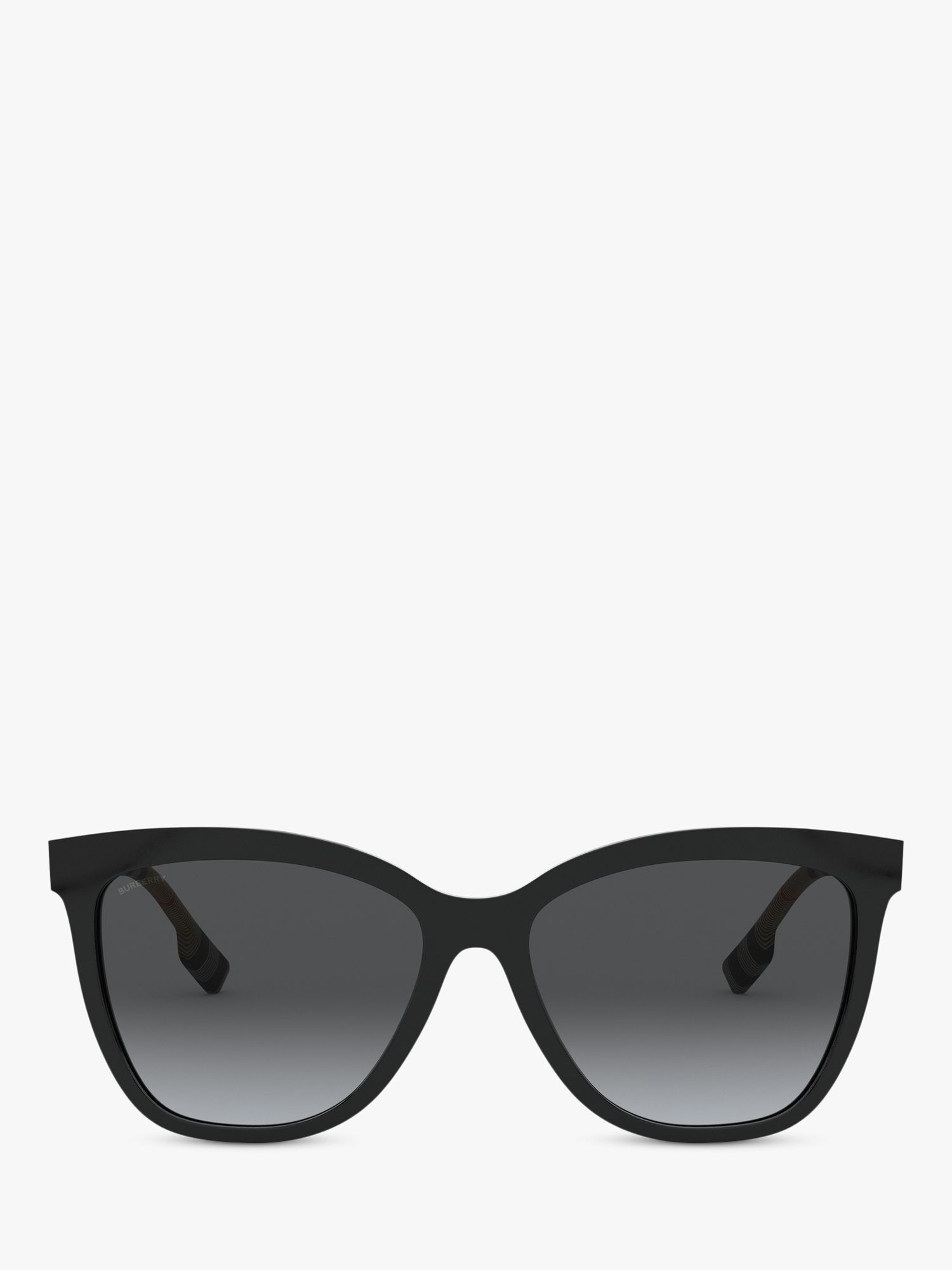 Burberry BE4308 Women's Polarised Square Sunglasses, Black/Grey ...