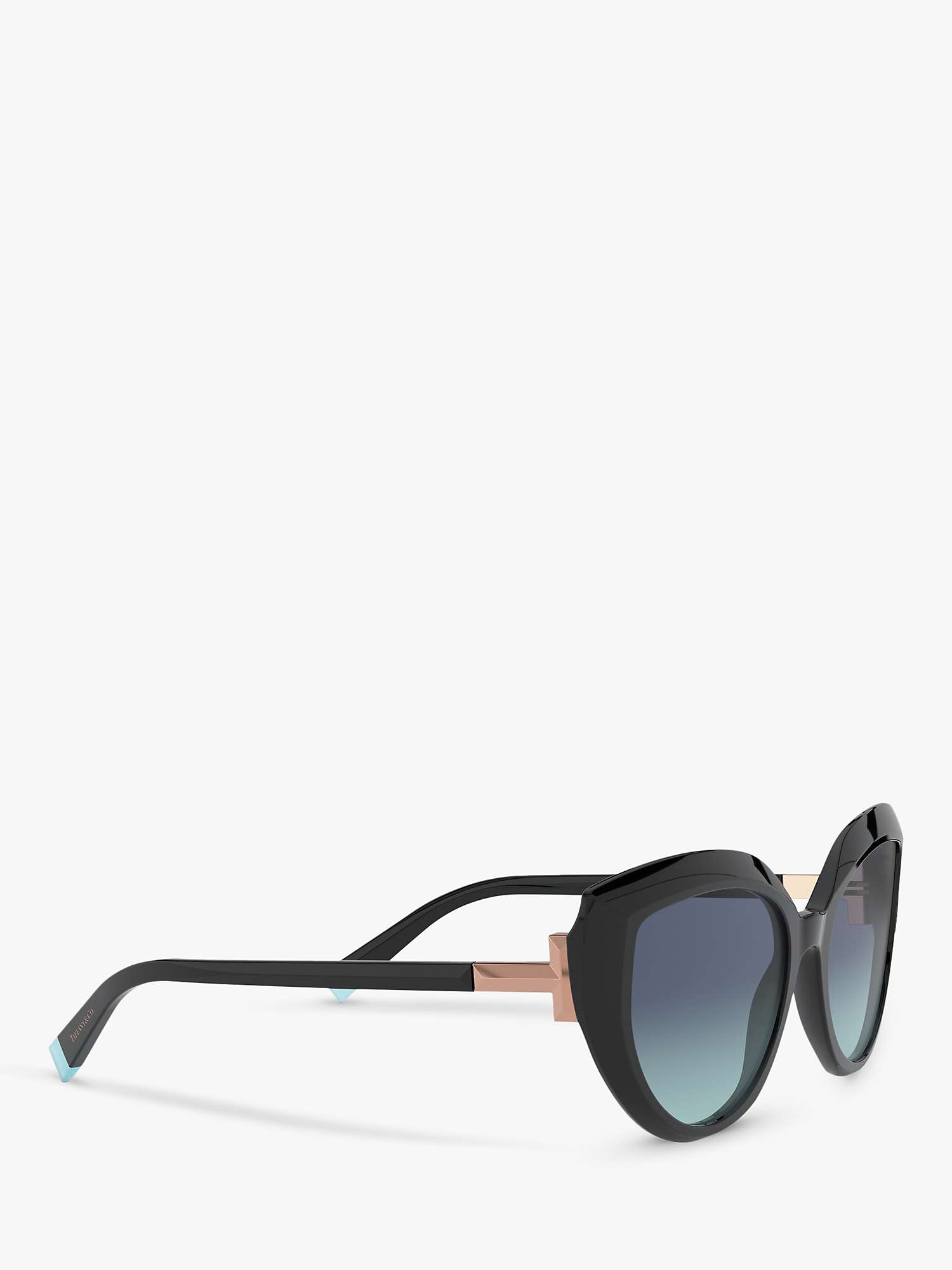 Buy Tiffany & Co TF4170 Women's Cat's Eye Sunglasses, Black/Blue Gradient Online at johnlewis.com