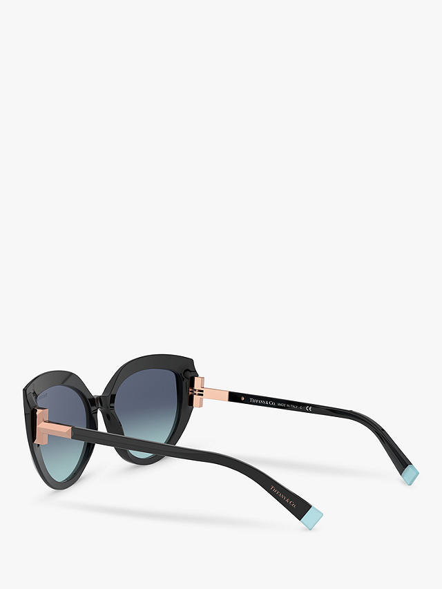 Tiffany & Co TF4170 Women's Cat's Eye Sunglasses, Black/Blue Gradient
