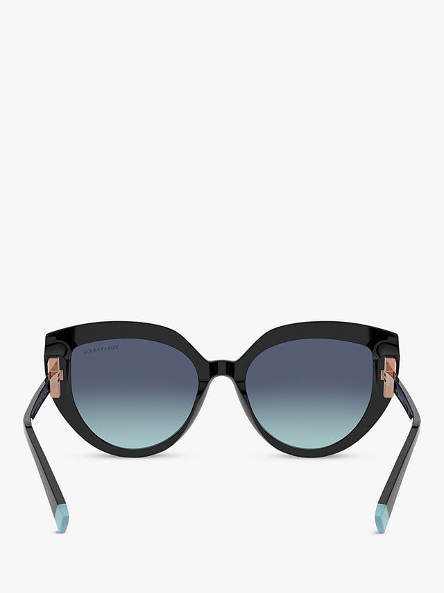 Tiffany & Co TF4170 Women's Cat's Eye Sunglasses, Black/Blue Gradient