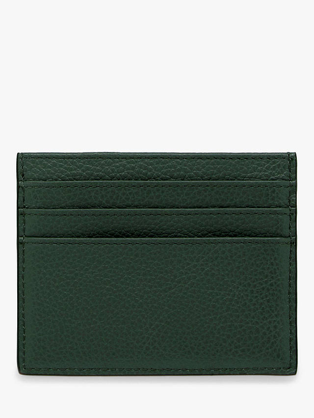 Mulberry Small Classic Grain Leather Zipped Credit Card Slip, Mulberry Green