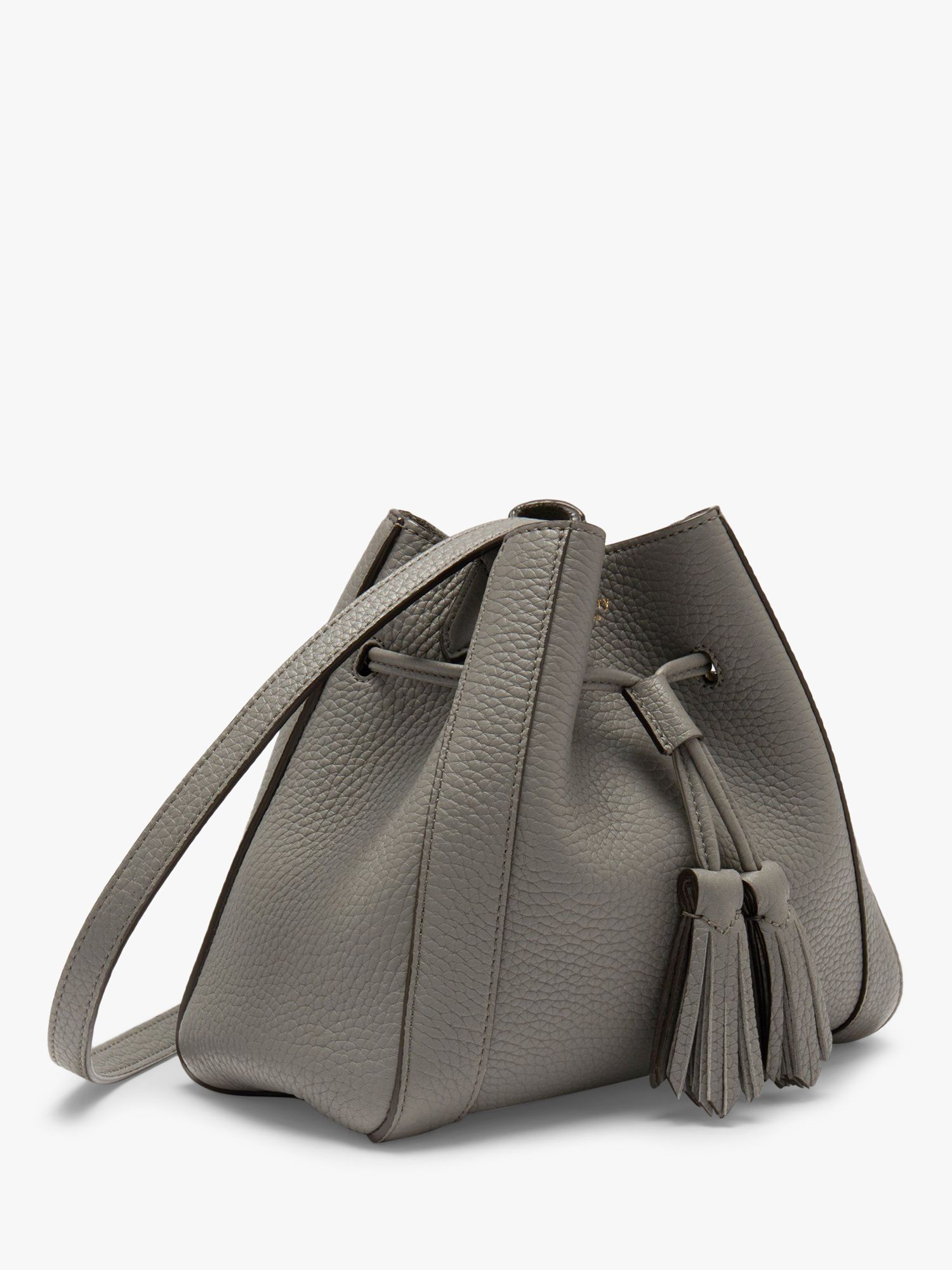 Mulberry Mini Millie Heavy Grain Leather Tote Bag, Charcoal