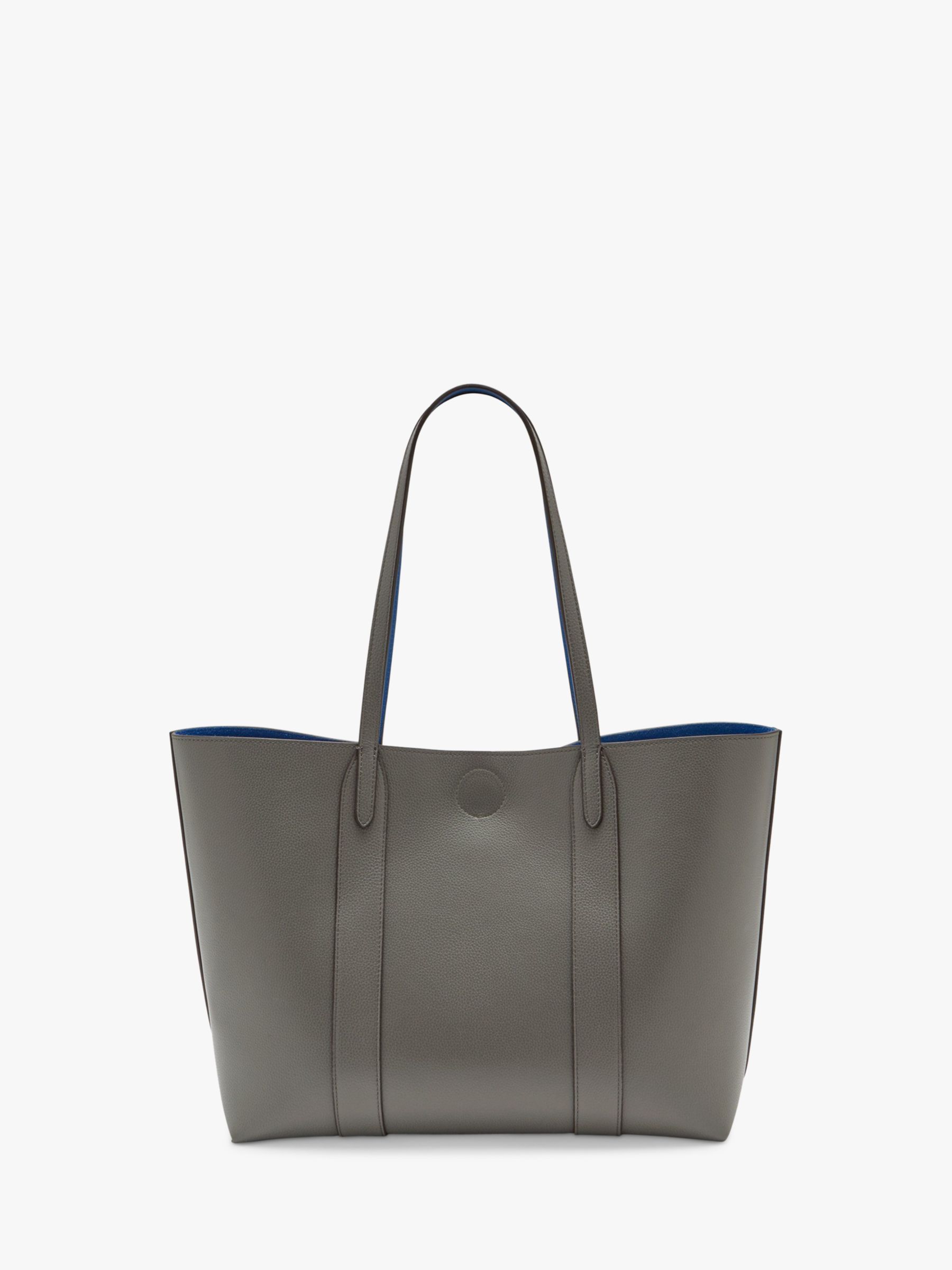 Mulberry Bayswater Small Classic Grain Leather Tote Bag, Charcoal at ...