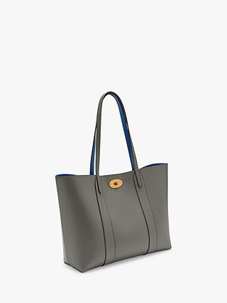 Mulberry Bayswater Small Classic Grain Leather Tote Bag, Charcoal