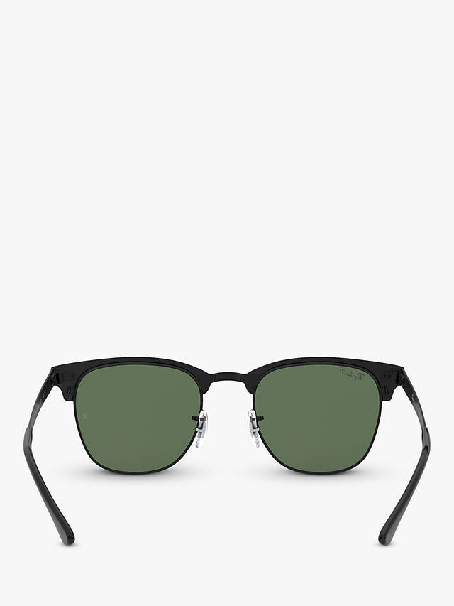 Ray-Ban RB3716 Unisex Square Polarised Sunglasses, Black Top Matte