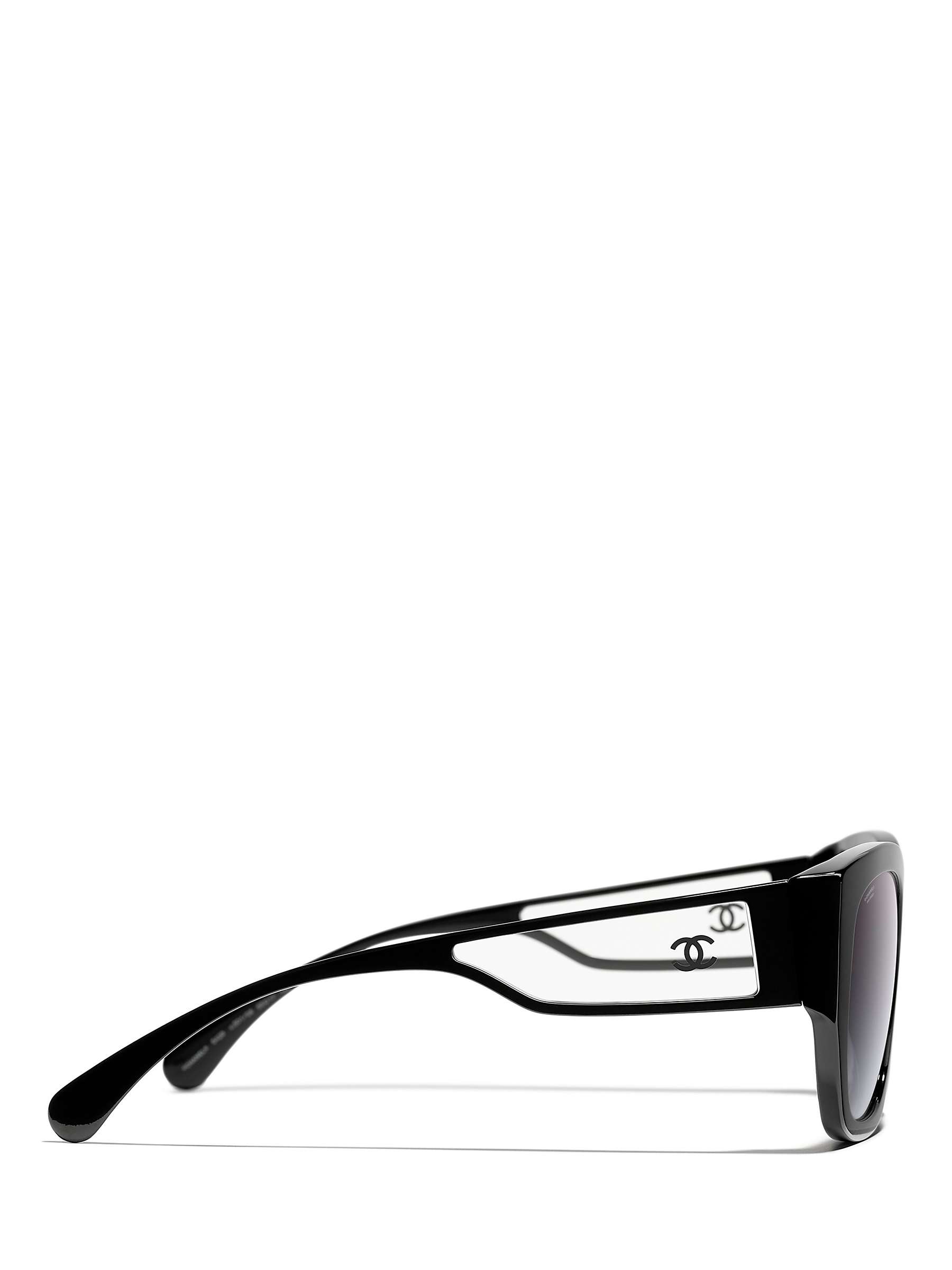 Buy CHANEL Irregular Sunglasses CH5429 Black/Grey Gradient Online at johnlewis.com