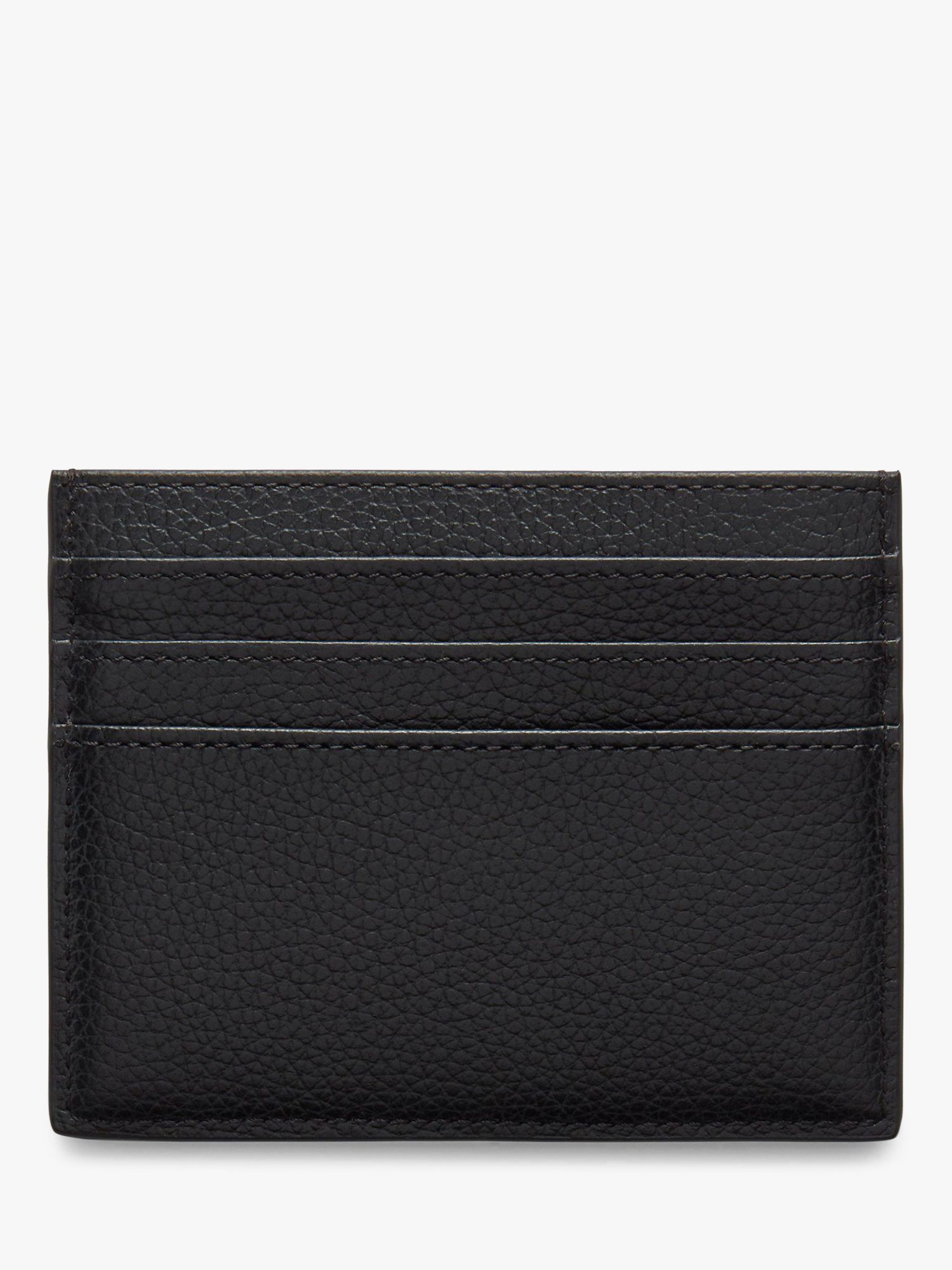 Mulberry Small Classic Grain Leather Zipped Credit Card Slip, Black at ...